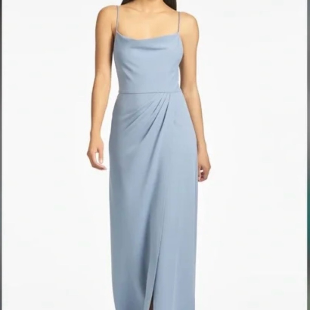 Sachin & Babi-NWT- Paulina Slate Blue 4-Way Stretch Crepe Gown Sz:8 Ret$325 - Picture 2 of 8